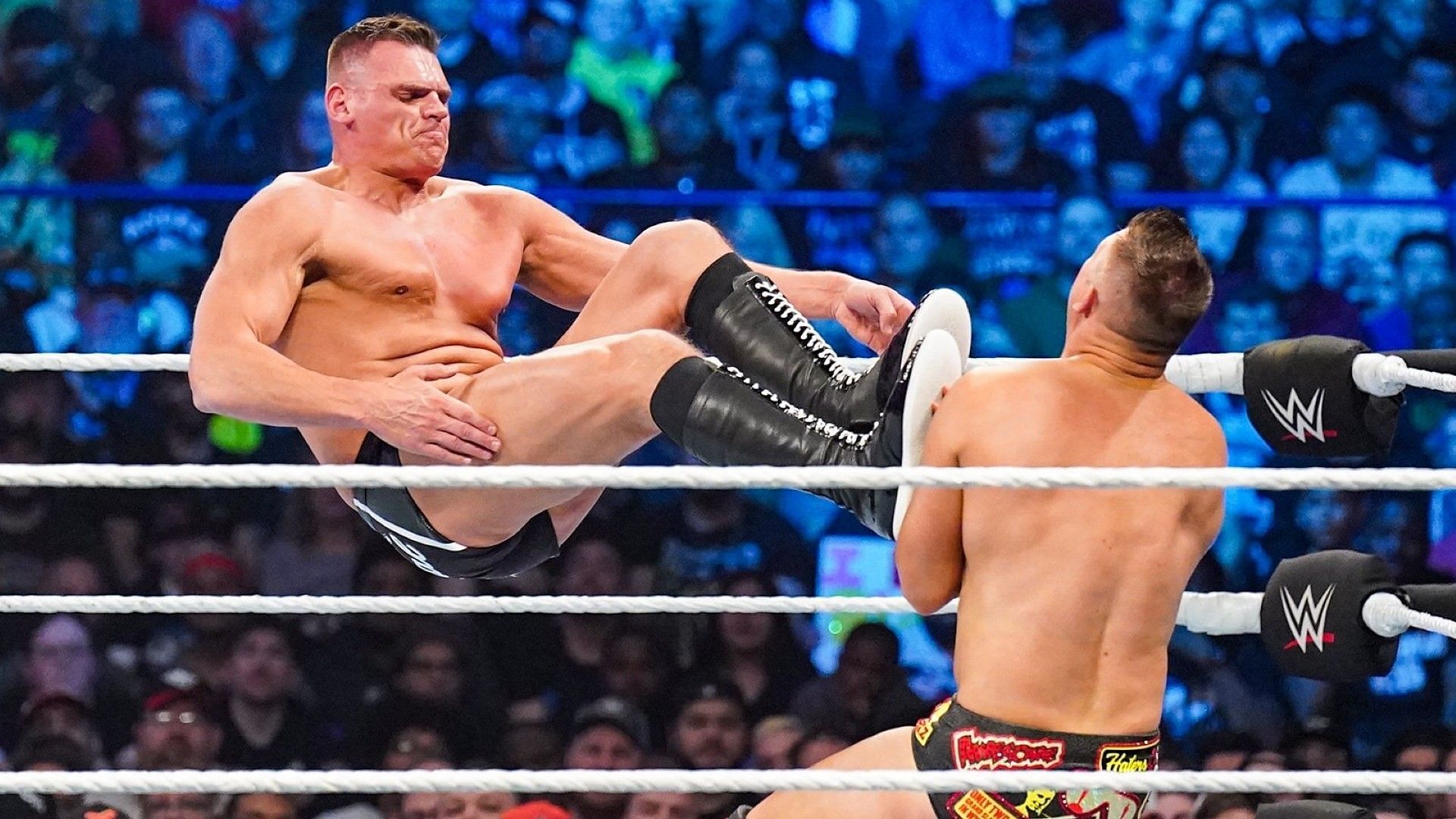 GUNTHER dropkicks The Miz at WWE Survivor Series