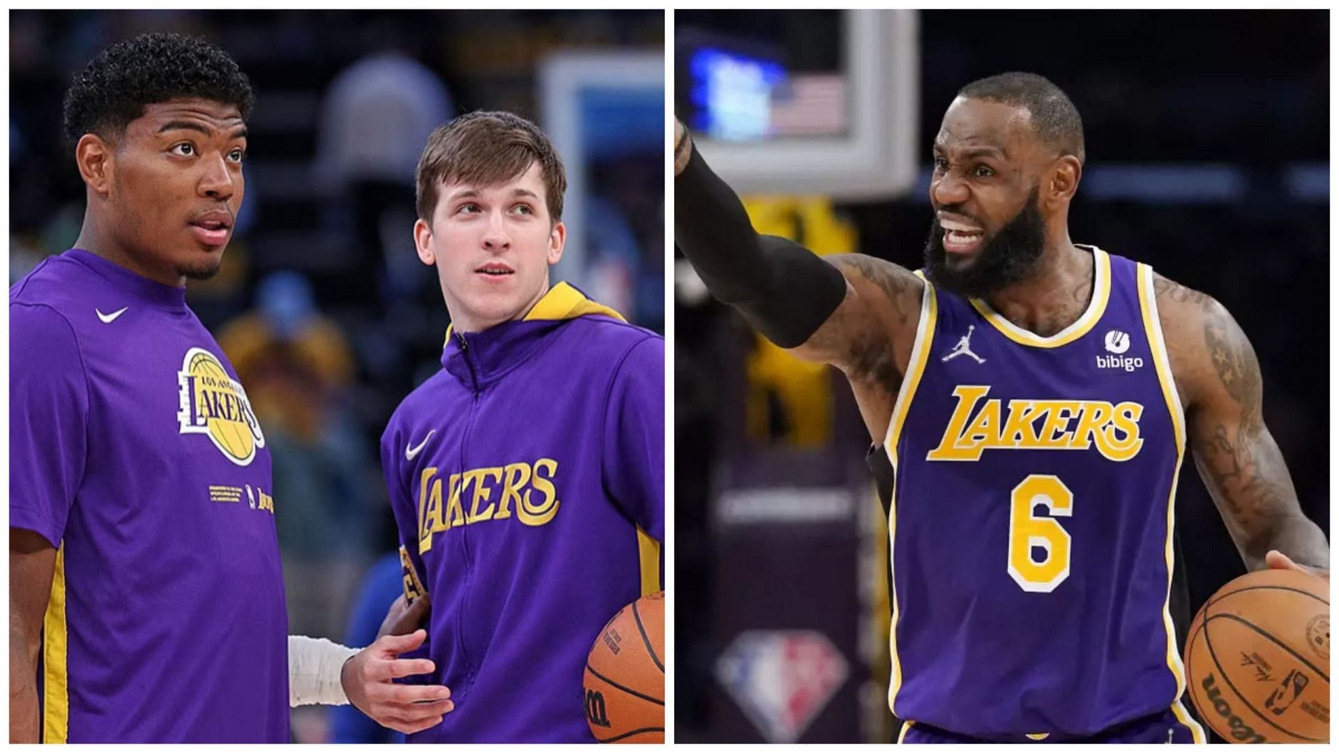 5 stars the Lakers could land to join LeBron James (right) if they trade Rui Hachimura (left) and Austin Reaves (left) at the Trade Deadline