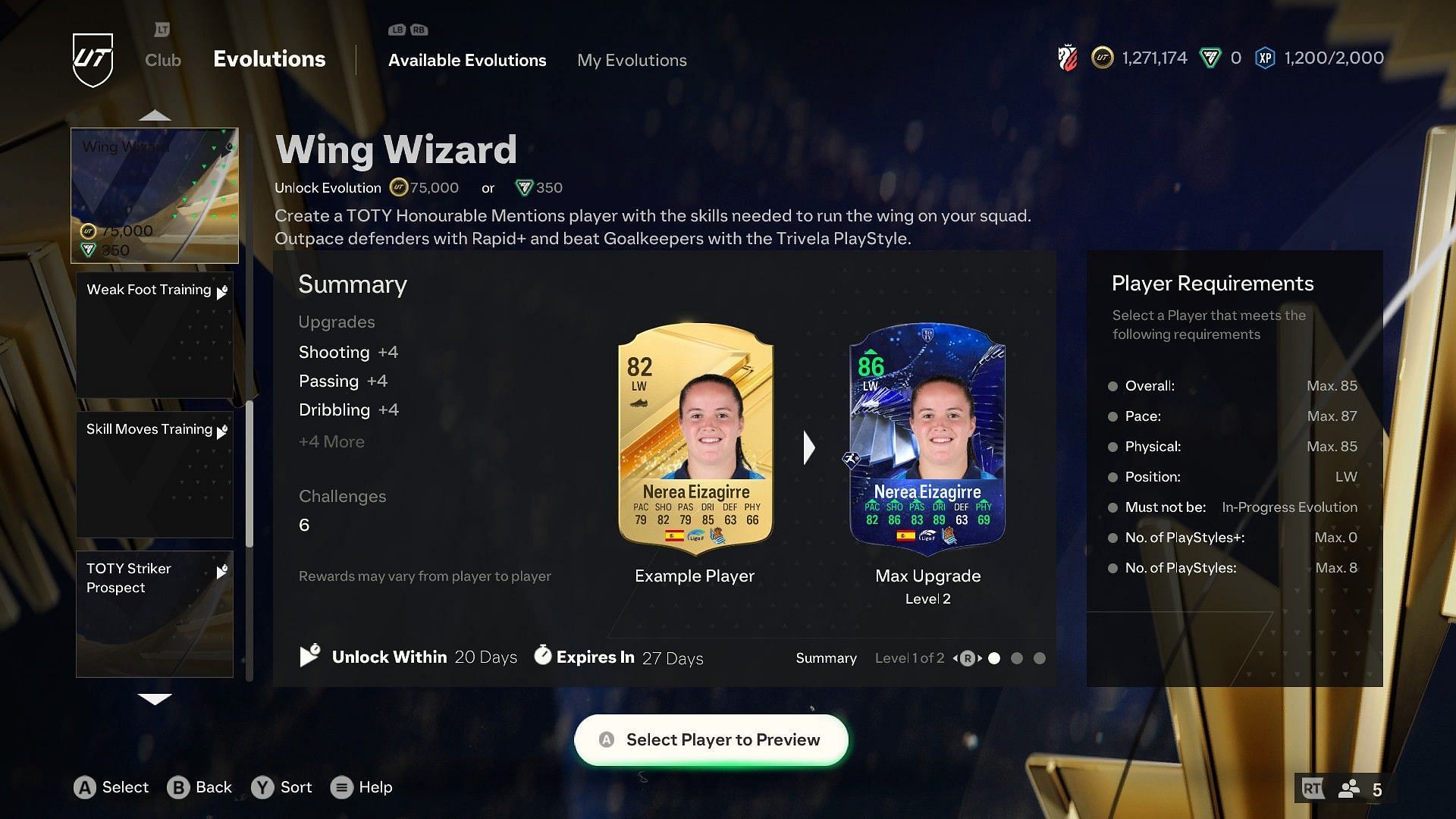 EA FC Wing Wizard Evolution guide