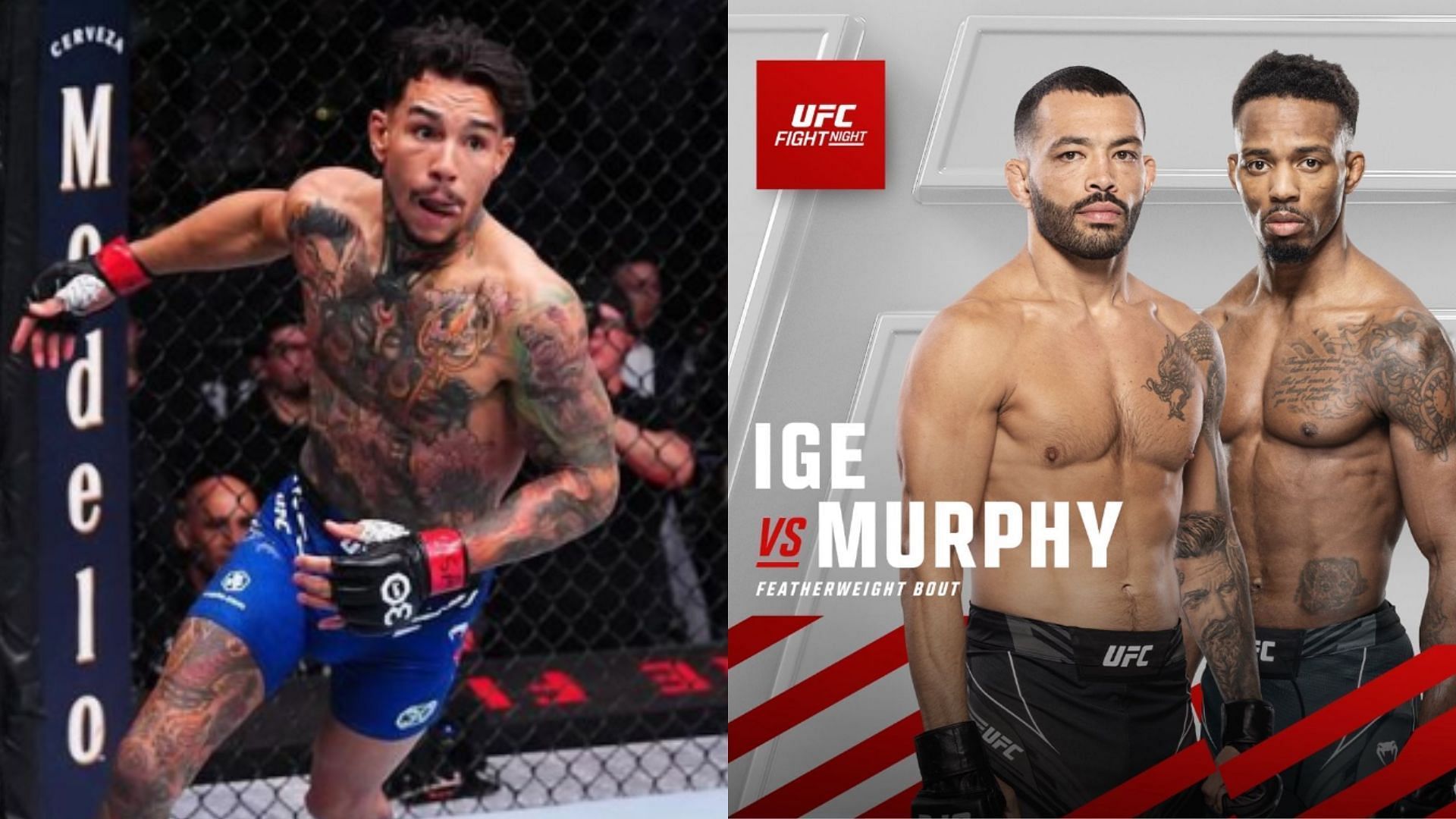 Andre Fili (left) set to replace Lerone Murphy (right) at UFC Vegas 86 [Images courtesy of @touchyfili &amp; @ufc on Instagram]