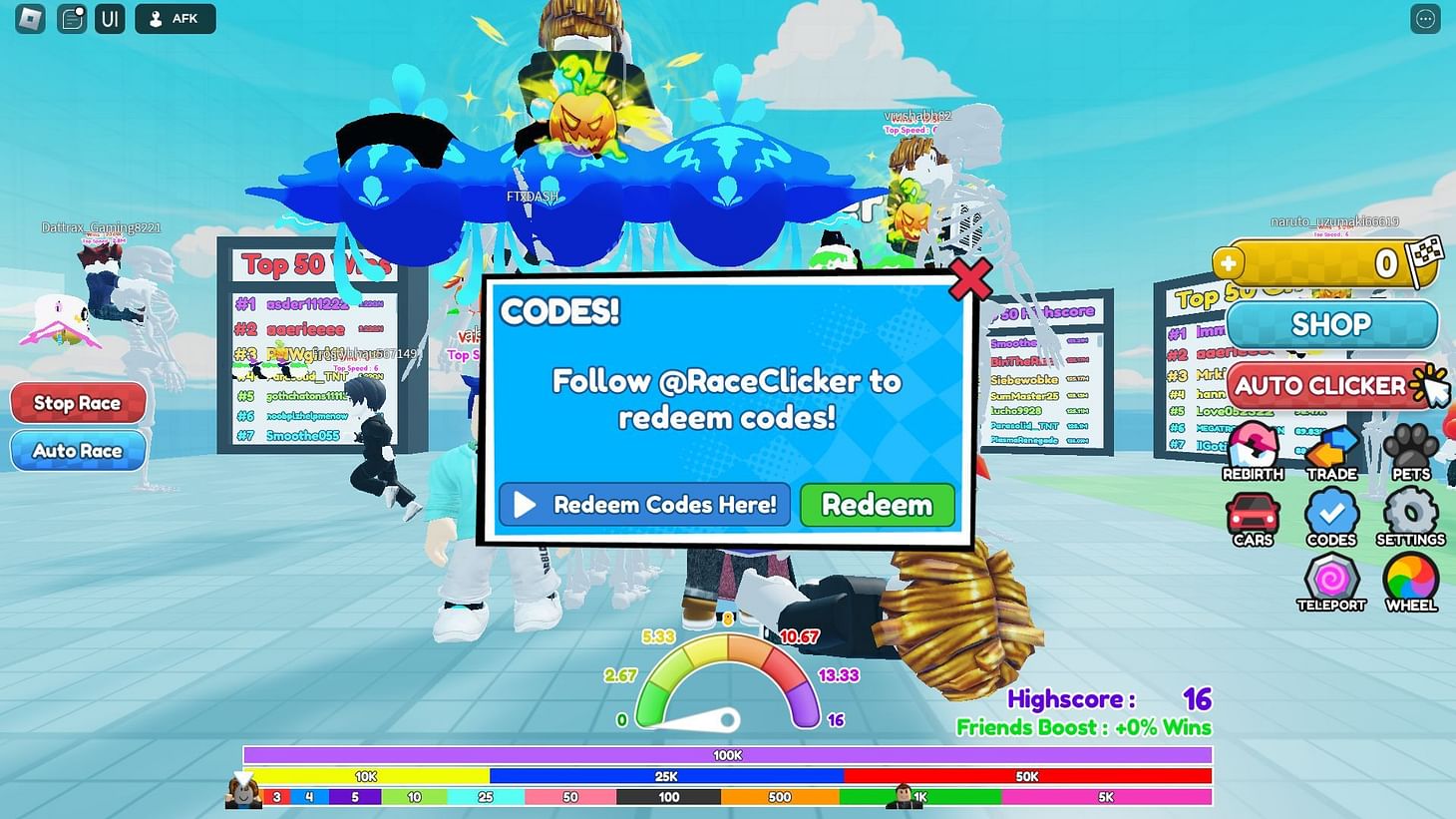 Roblox Race Clicker Codes (June 2024)