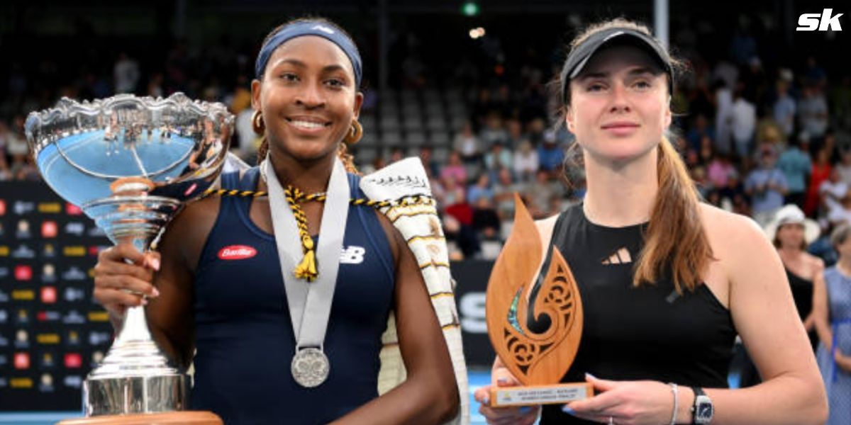 Coco Gauff (L) and Elina Svitolina