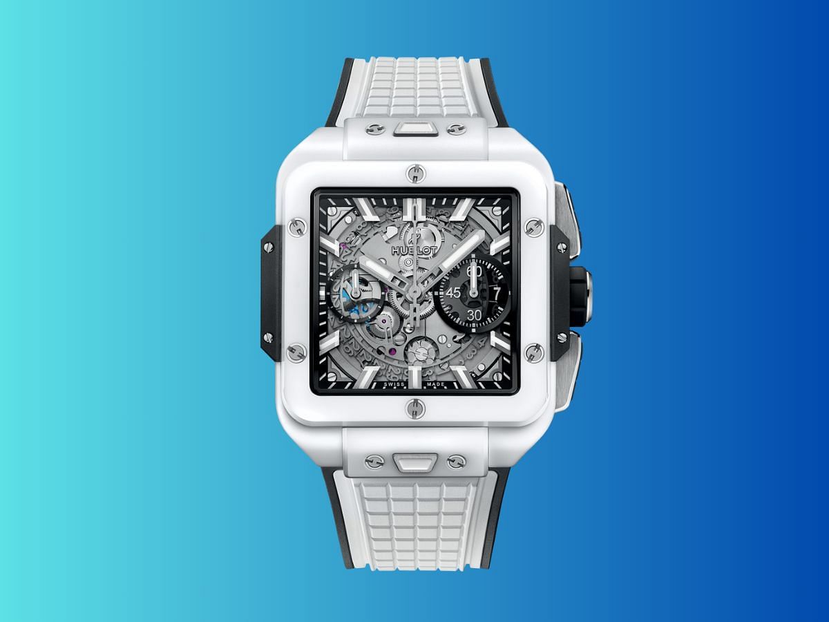 The Square Bang Unico White Ceramic watch (Image via Hublot)