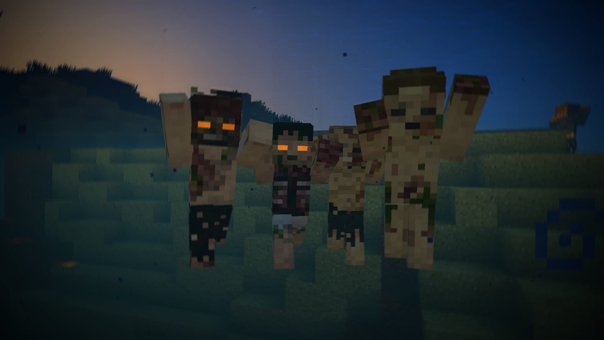 Try this texture pack for new zombie skins (Image via Curseforge)