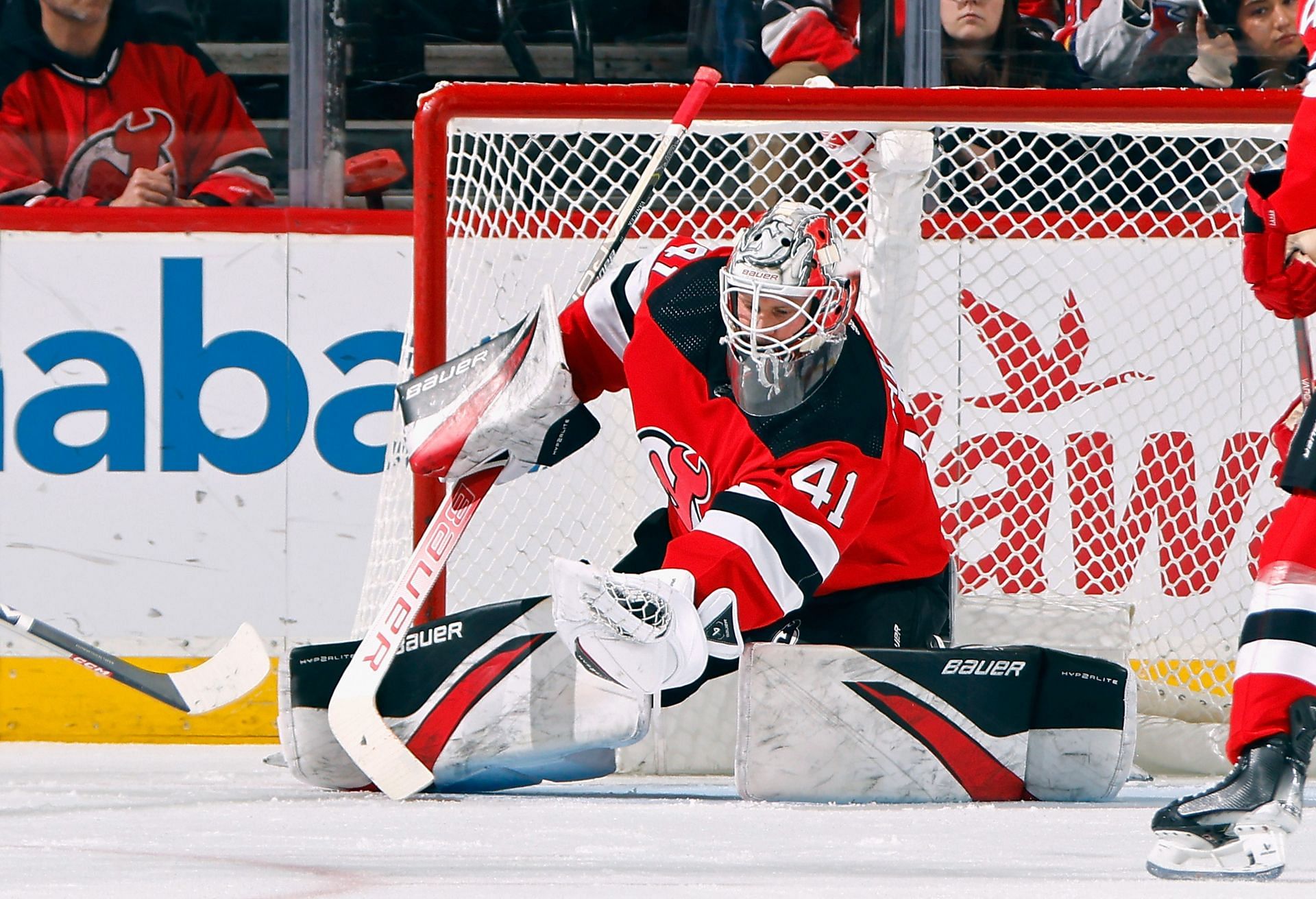 Vitek Vanecek of the NHL&#039;s New Jersey Devils