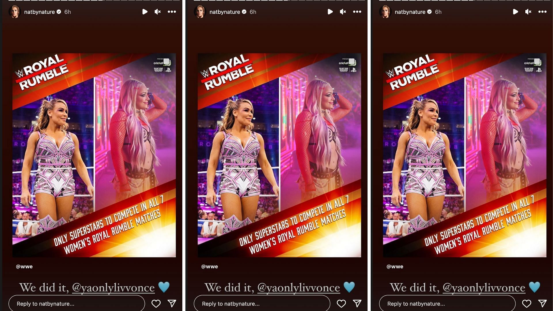 Natalya reacts to making history on Instagram.