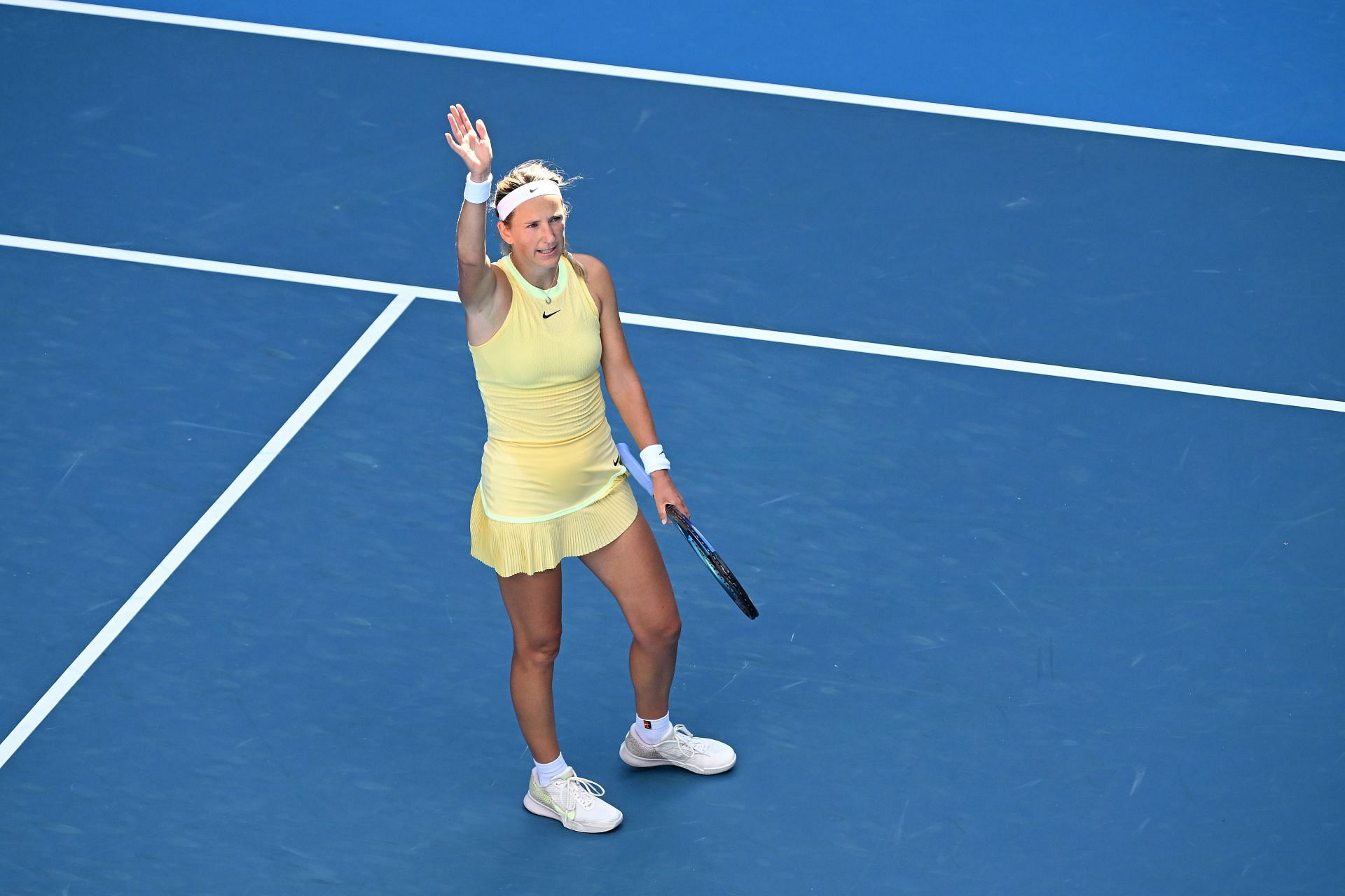 Victoria Azarenka after her first-round win 2024 Australian Open.