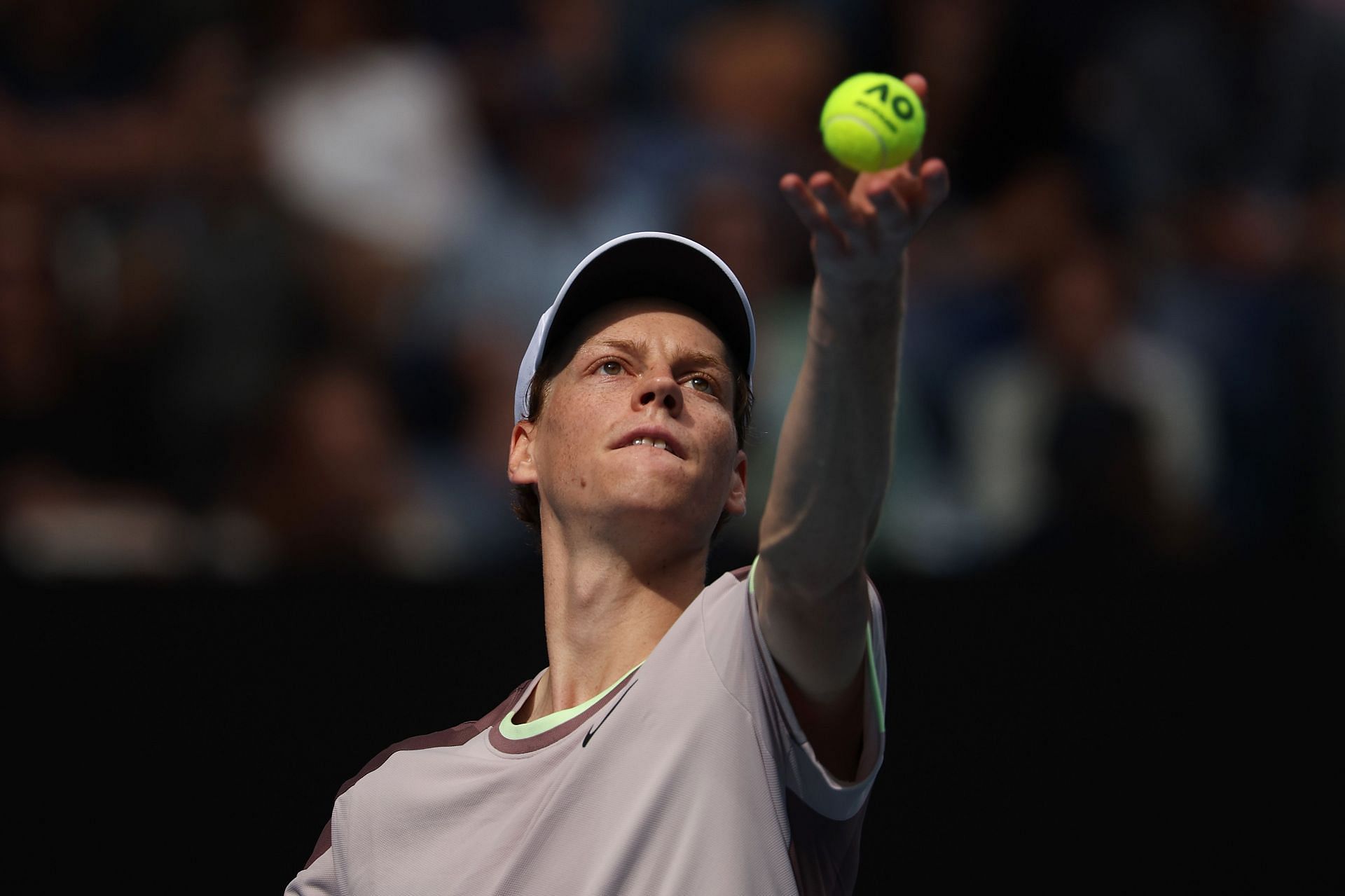 Jannik Sinner in action at the Australian Open