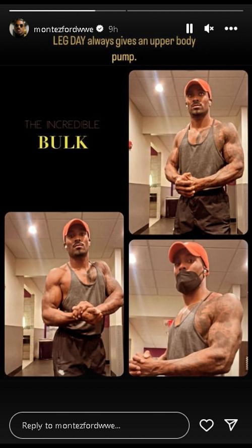 A screengrab of Montez Ford's Instagram story.