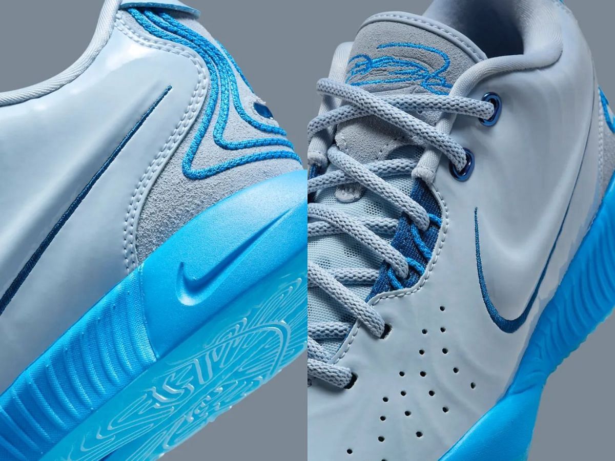 Here&#039;s a closer look at the heels and tongues of the shoe (Image via Nike)