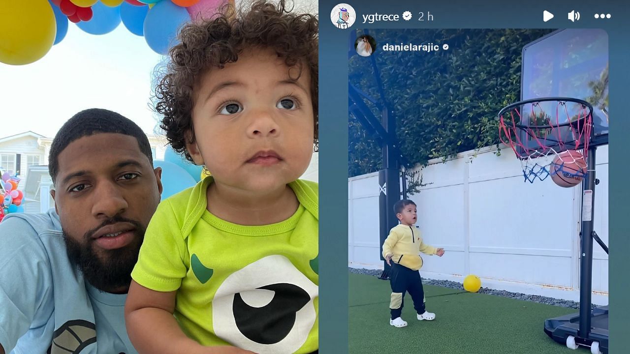 Paul George and his wife Daniela shared son