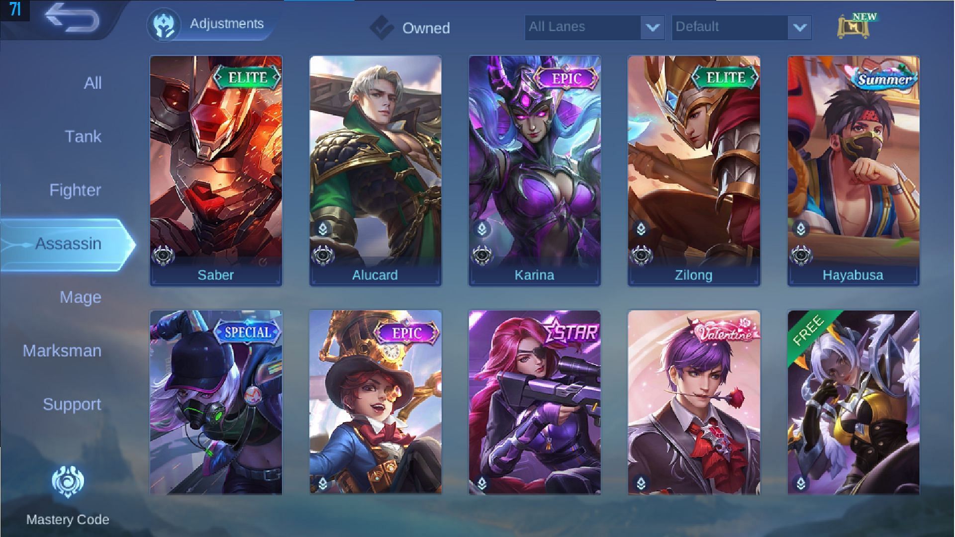 MLBB has a variety of champions with different playstyles (Image via Moonton Games)