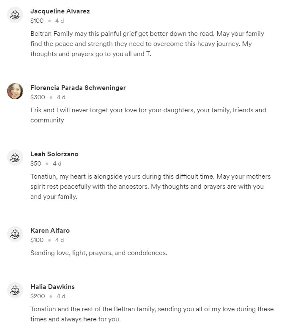 Netizens flood the internet with loving messages as Olivia Beltran passes away (Image via GoFundMe)
