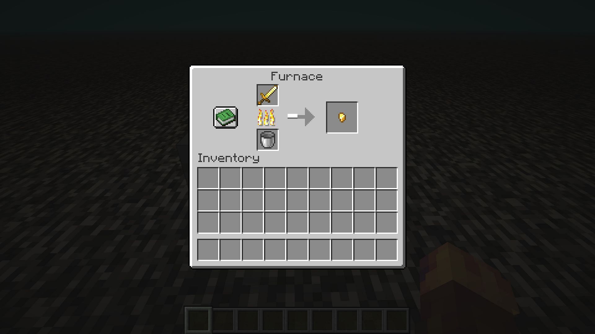 Golden tools can at least be smelted back into gold nuggets in Minecraft (Image via Mojang)