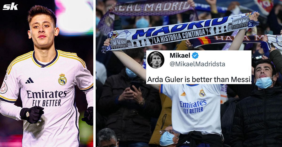 Real Madrid fans hailed Arda Guler on X 
