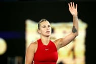 Sabalenka acknowledges the crowd after her R1 victory at the 2024 Australian Open.