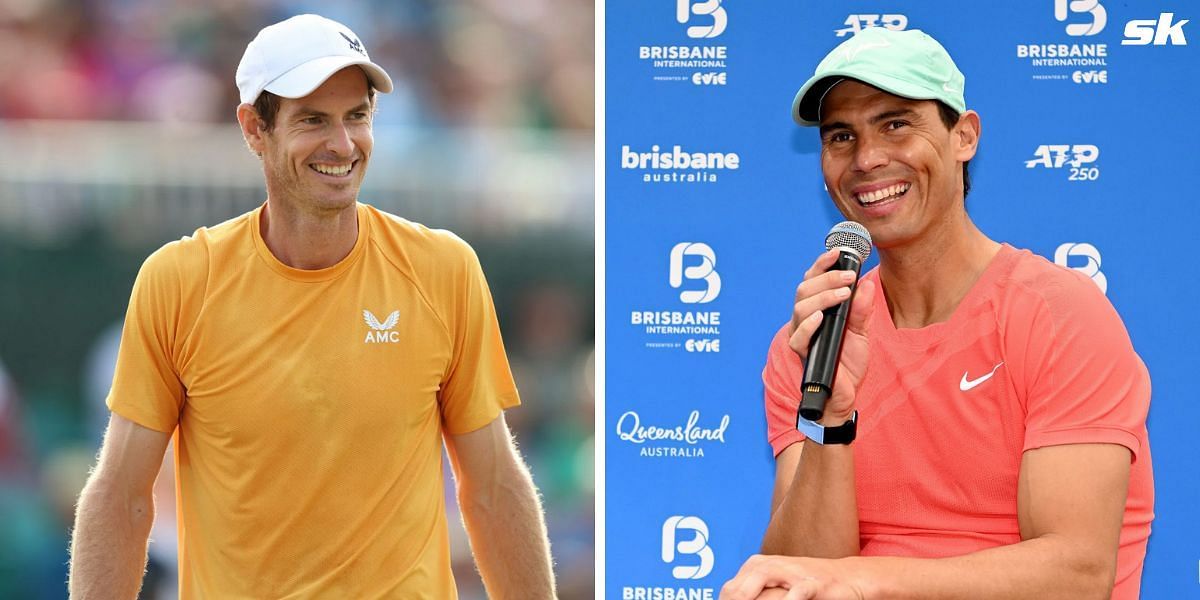 Andy Murray (L) and Rafael Nadal (R)