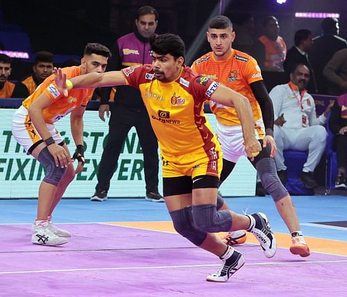 Pawan Sehrawat of Telugu Titans (Credits: PKL)