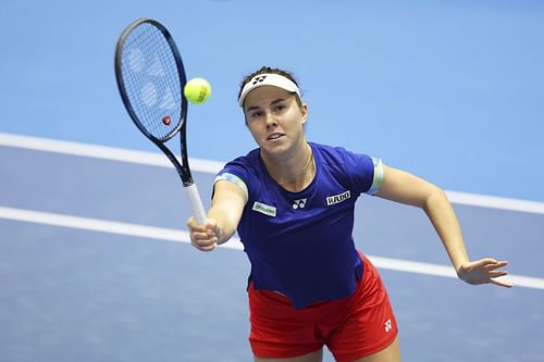 Linda Noskova at the Billie Jean King Cup Finals.