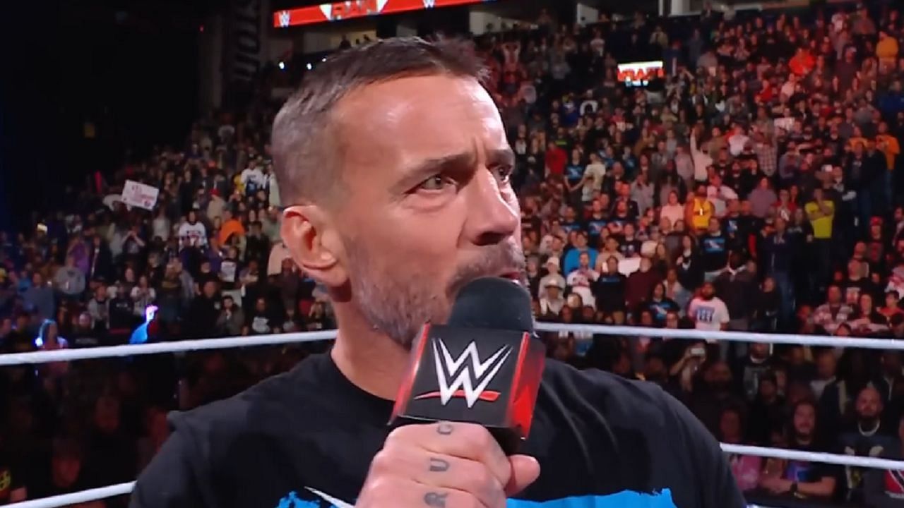 CM Punk cutting a promo on WWE RAW
