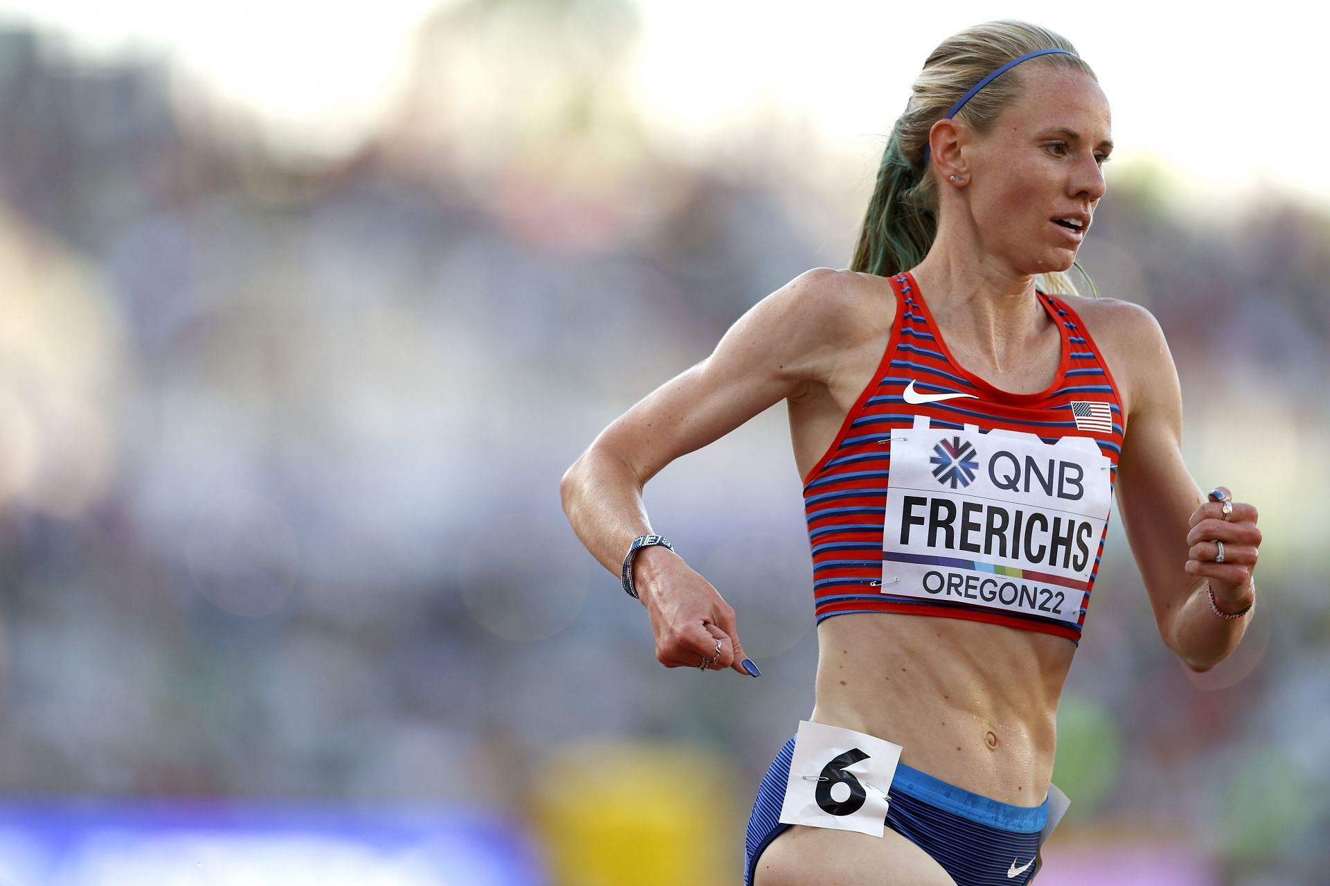 Courtney Frerichs in action at the 2022 World Athletics Championships