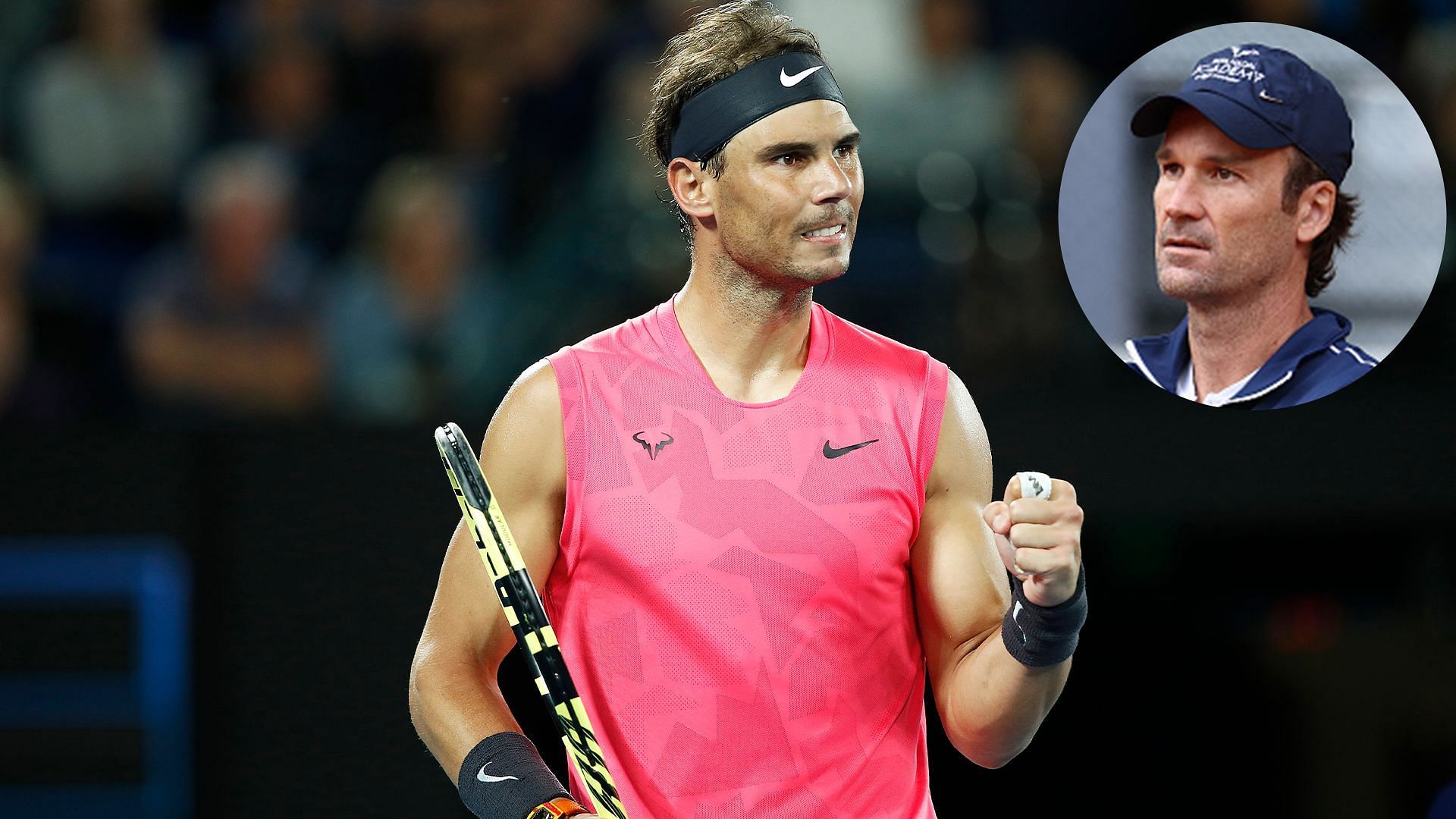 Rafael Nadal and Carlos Moya(inset)