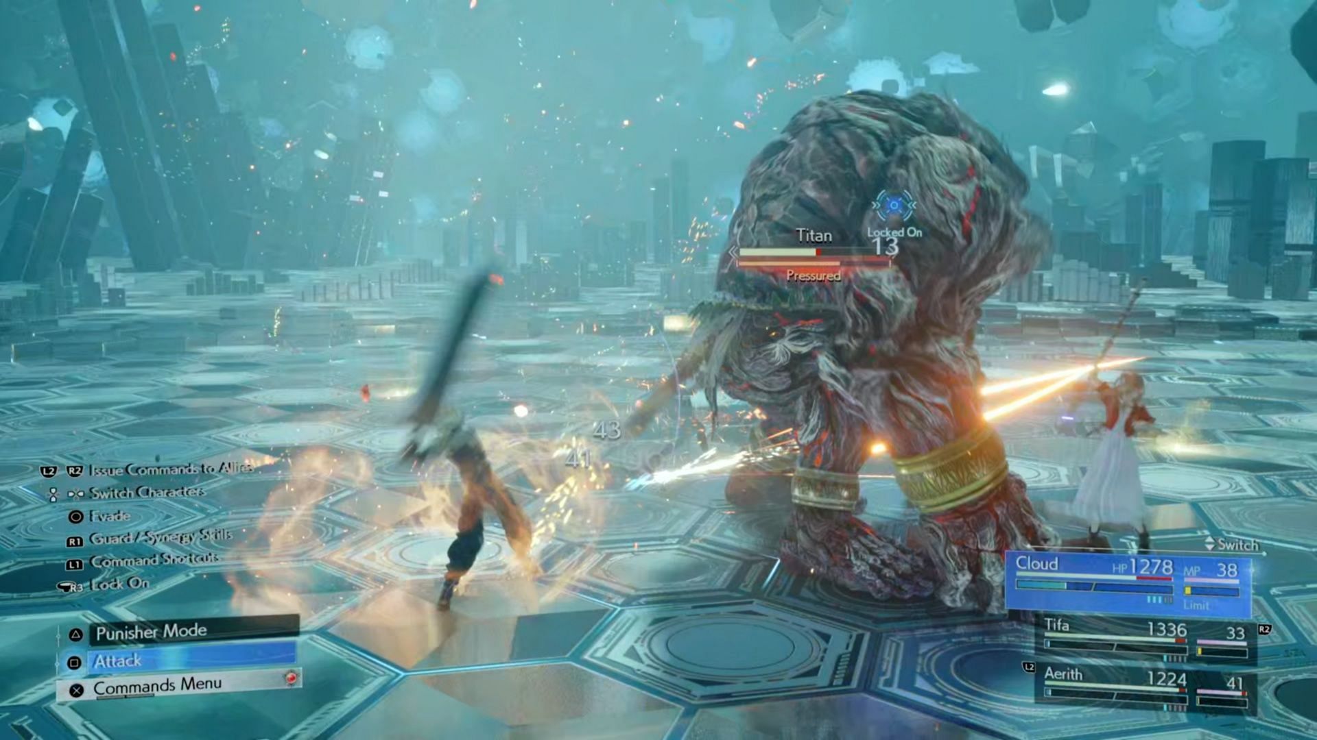 When Titan uses a powerful attack, interrupt it to Pressure him (Image via Square Enix)