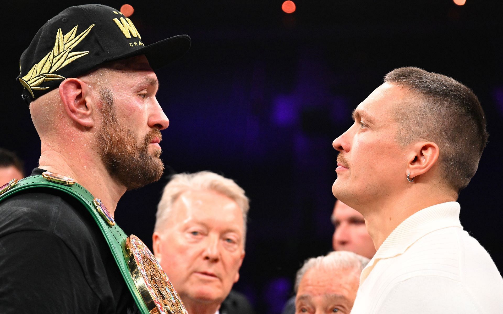 Tyson Fury vs Oleksandr Usyk. [via Getty Images]