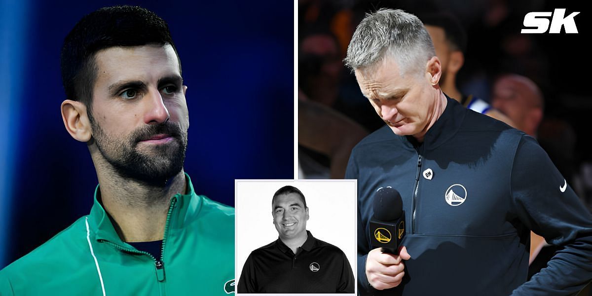 Novak Djokovic (Left), Steve Kerr (Right), Dejan Milojevic (Inset)