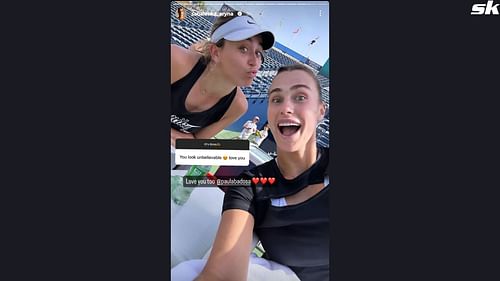 Paula Badosa and Aryna Sabalenka profess their love for one another on Instagram