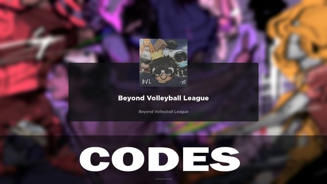 Beyond Volleyball League codes (September 2025)