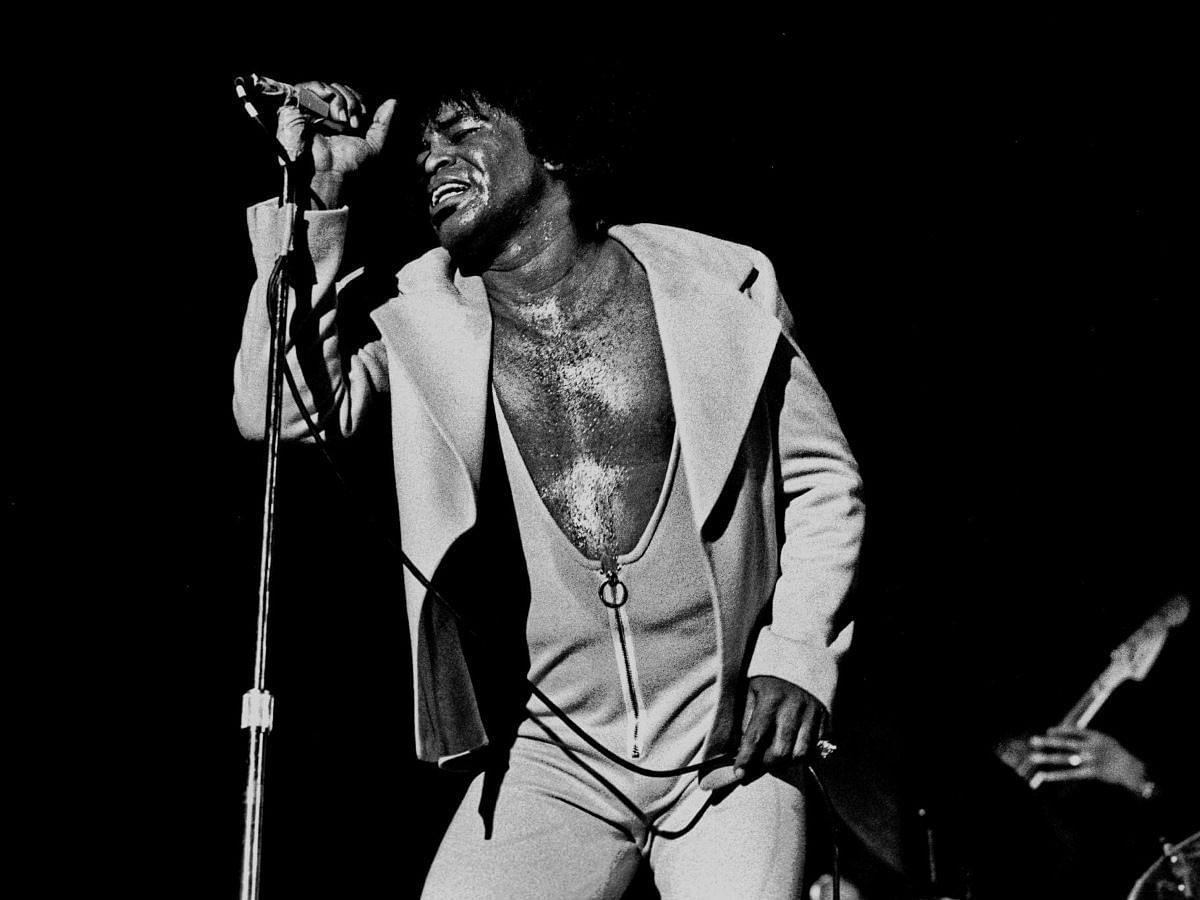 A still of James Brown performing in Hamburg, 1973 (image via Wikipedia)