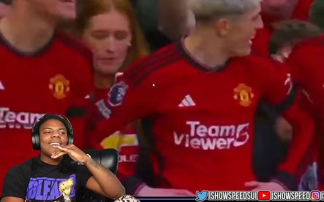 "He forgot all about me" - IShowSpeed calls Alejandro Garnacho a "scammer" for not doing his celebration after scoring goal