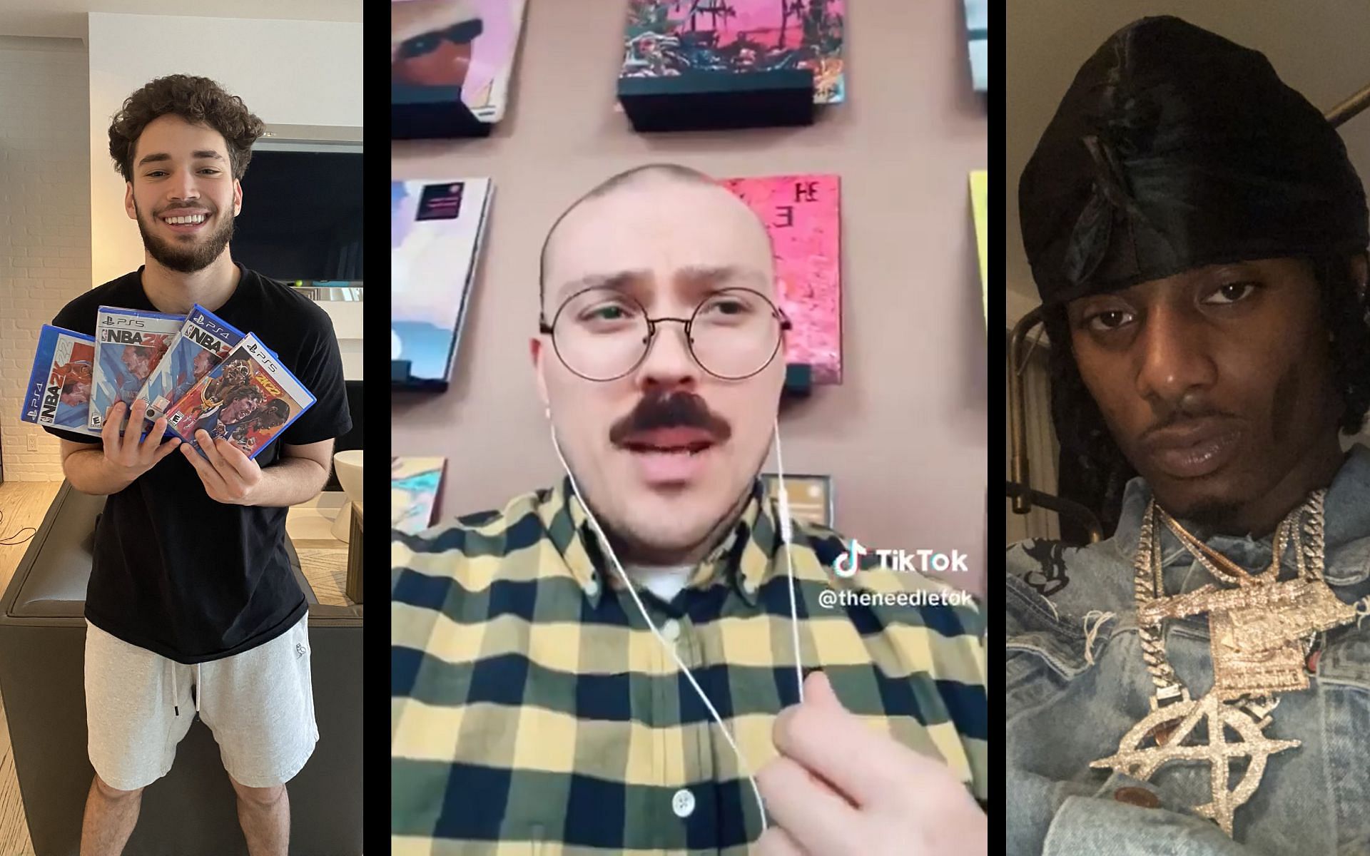 Anthony Fantano calls Adin Ross a &quot;stupid person&quot; following his recent stream with Playboi Carti (Image via @adinross, @DramaAlert, and @playboicarti/X)