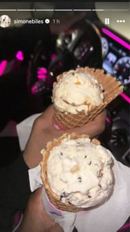 Biles's Instagram story (Image via Instagram)