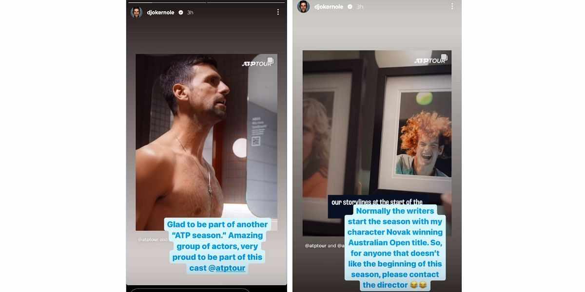 Novak Djokovic&#039;s Instagram stories