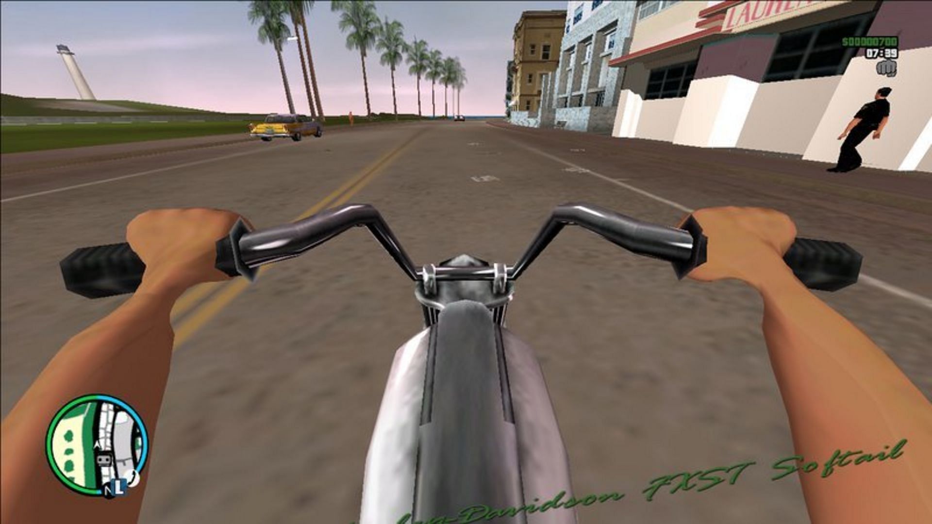 A screenshot of the first-person mod in use (Image via Razor Vermillion/GenuisZ/gtainside.com)