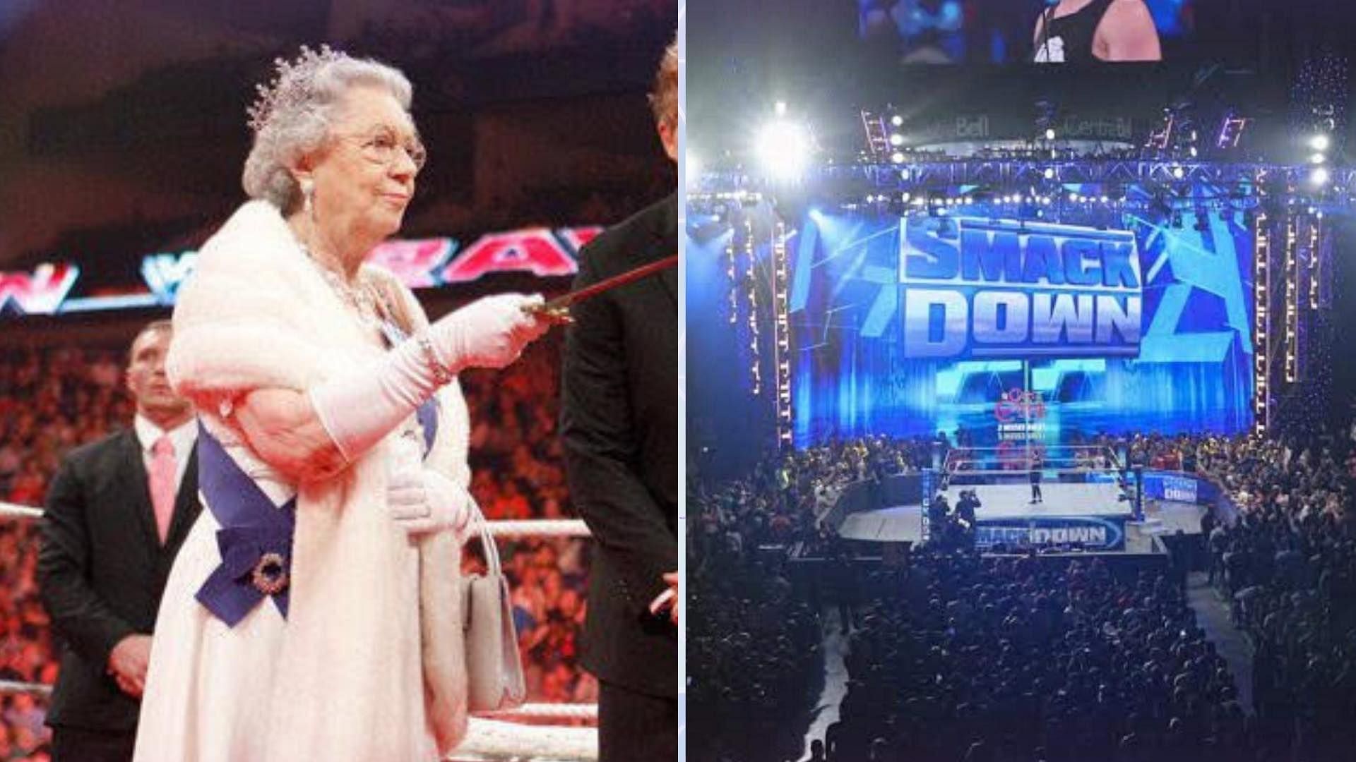 Queen Elizabeth appears as a cloud during WWE SmackDown