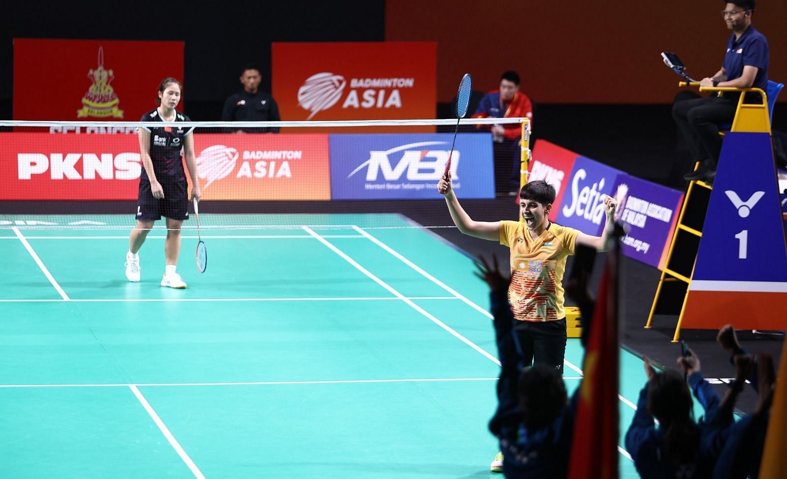 Anmol Kharb in action (Credit: Selangor Badminton Asia Team Championship 2024)