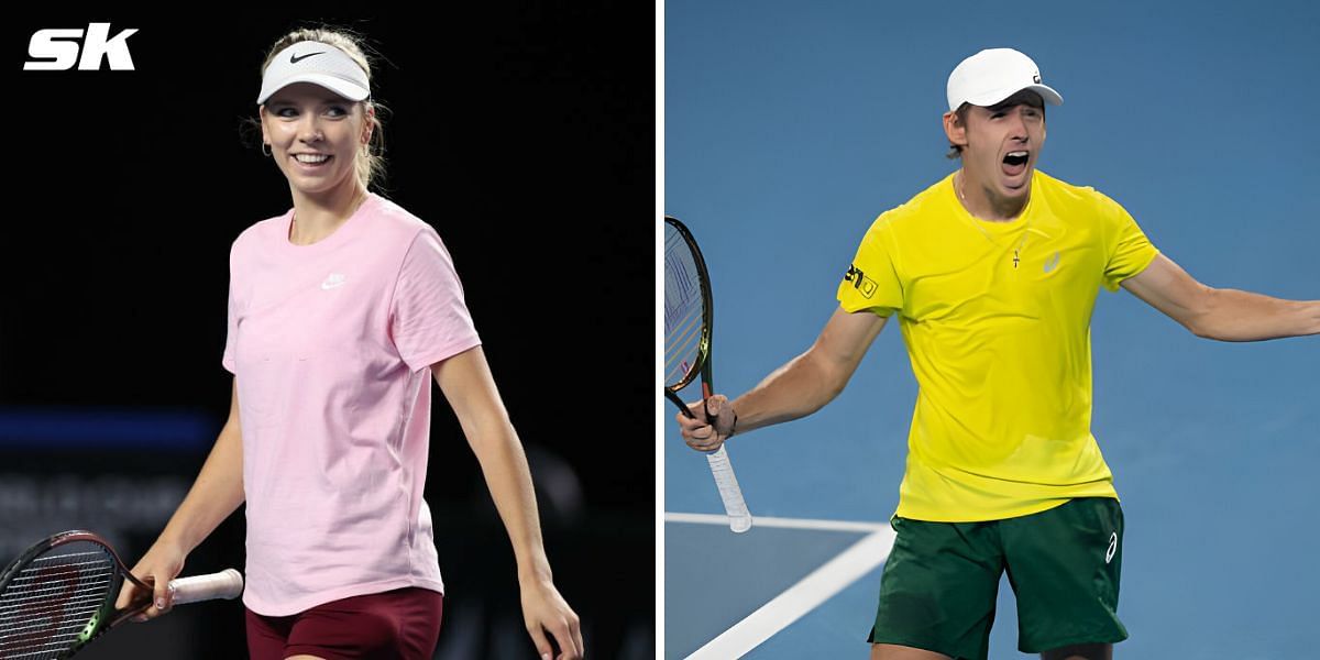 Katie Boulter (L) and Alex de Minaur (R)