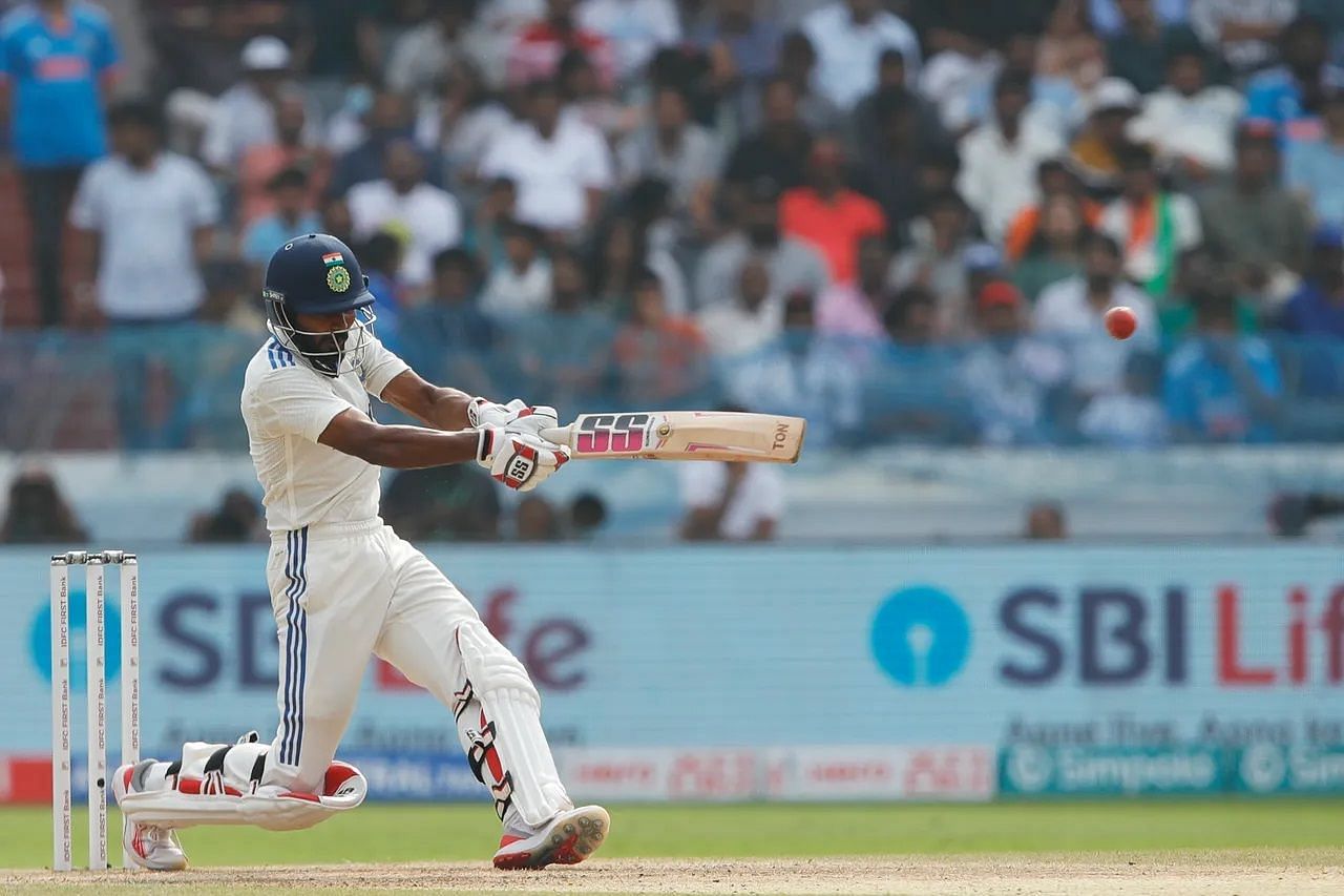 Srikar Bharat scored 69 runs across his two innings in the Hyderabad Test. [P/C: BCCI]
