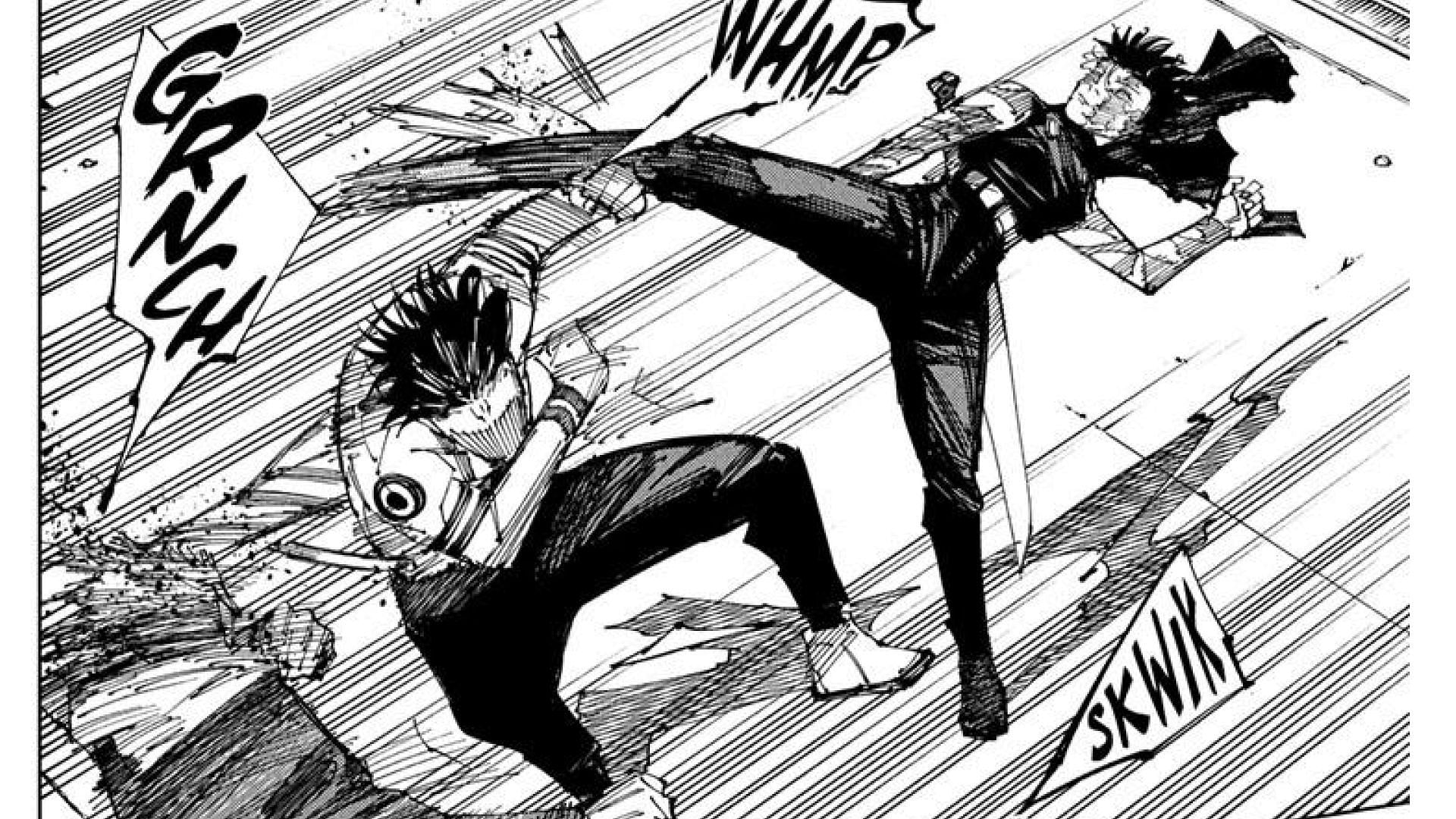 Sukuna vs. Maki in Jujutsu Kaisen manga (Image via Akutami Gege/Shueisha)