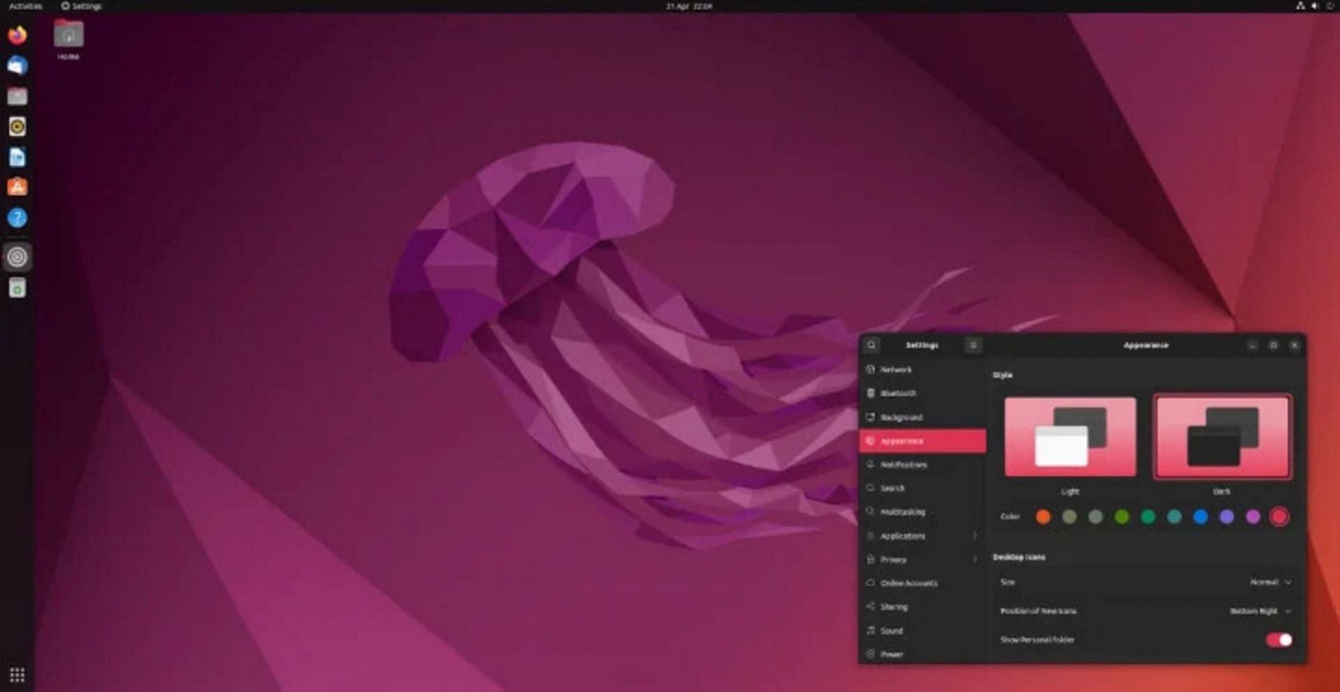 Desktop interface (Image via Ubuntu)