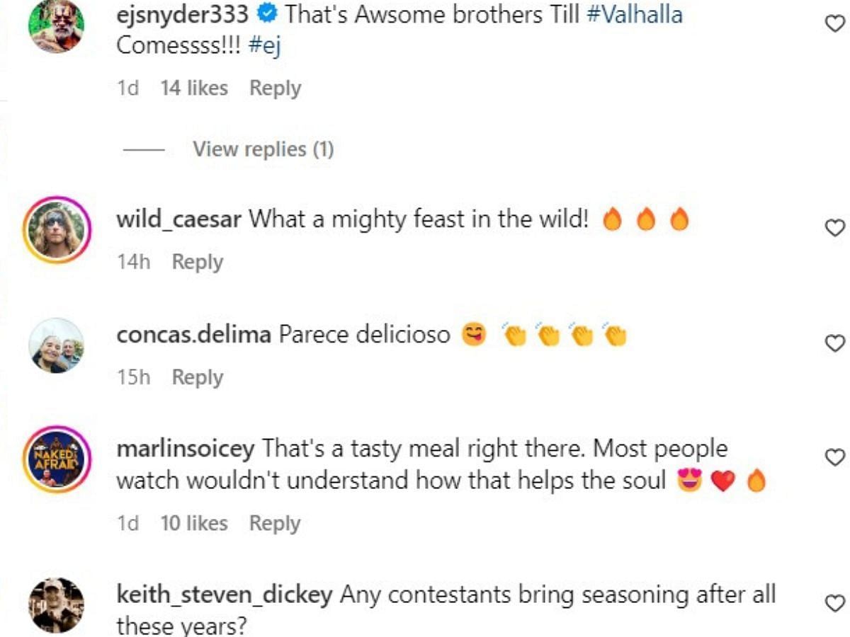 Fans react to Naked and Afraid season 17 episode 2 (Image via Instagram/@nakedandafraid)