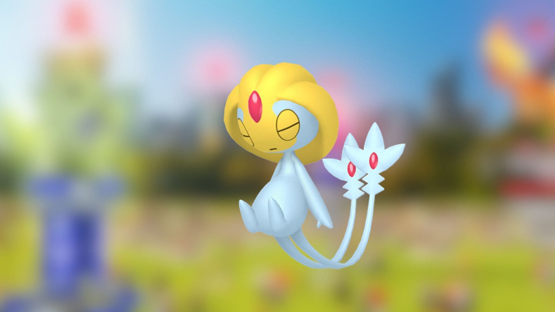 Uxie in raid battle and Gym defense (Image via TPC)