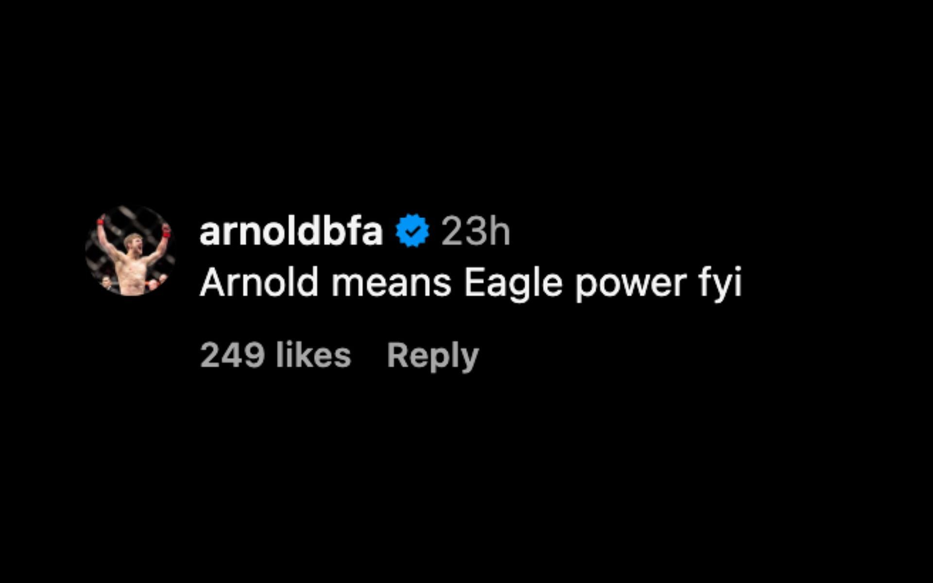 Arnold Allen&#039;s comment