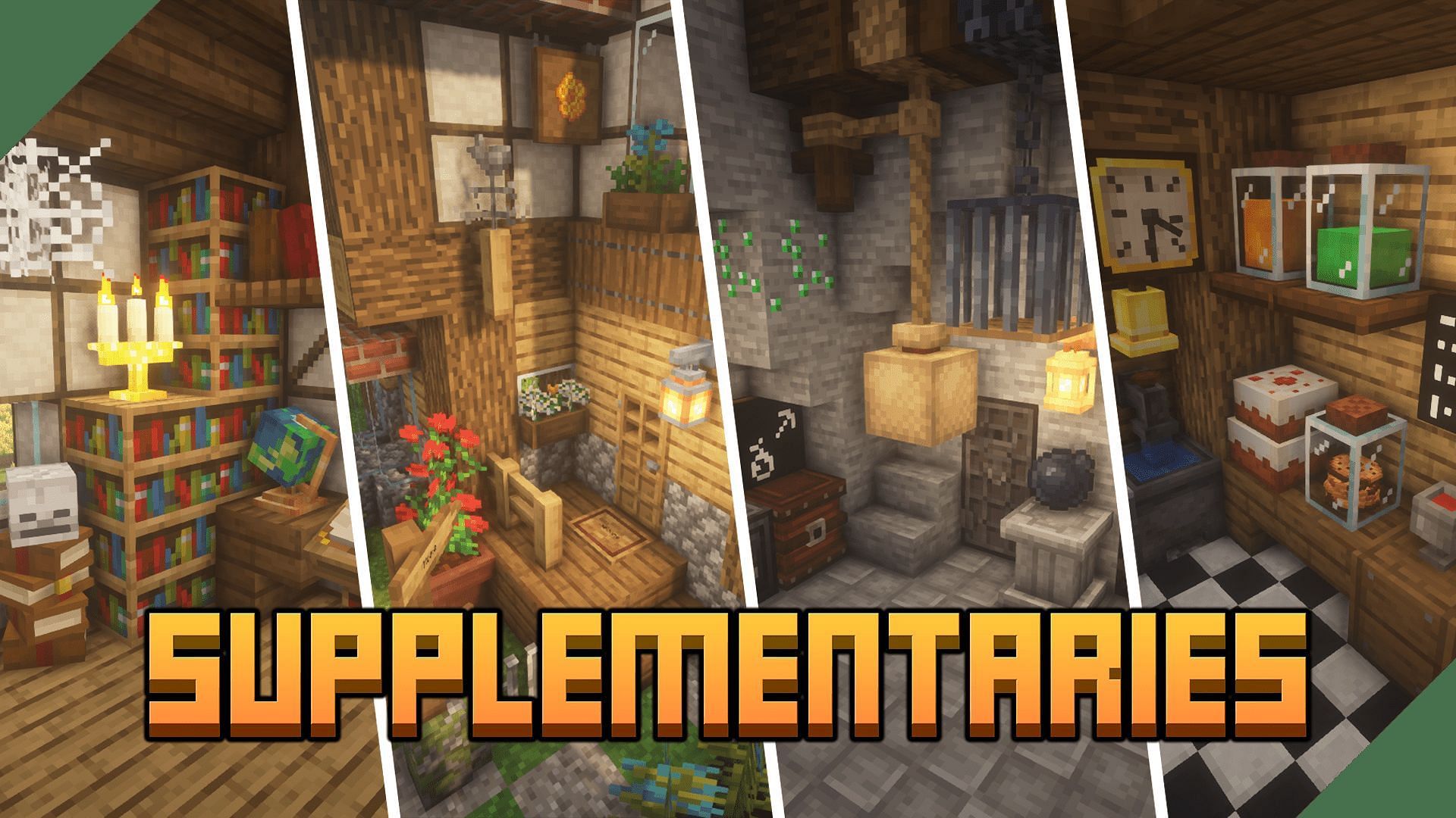 Supplementaries propose une large gamme de décorations confortables que les joueurs de Minecraft peuvent fabriquer (Image via MehVadJukaar/Modrinth)