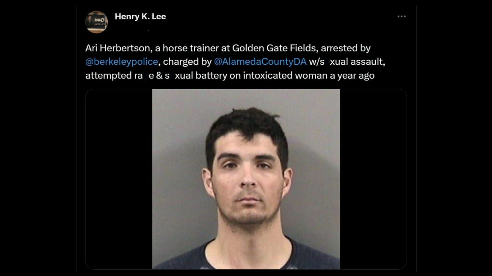 Ari Herbertson faces multiple charges (Image via X/@Henry K. Lee)