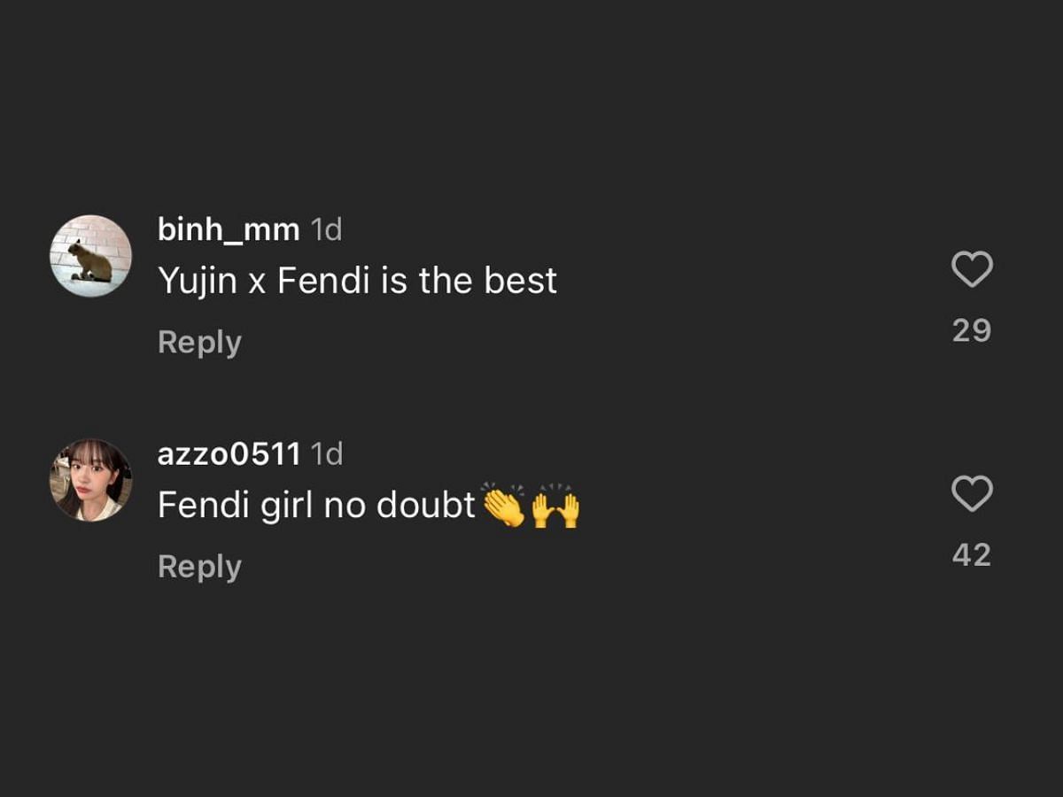 Netizens appreciate Yujin&rsquo;s look for the Fendi Fall/Winter show 2024 (Image via Instagram/@fendi)