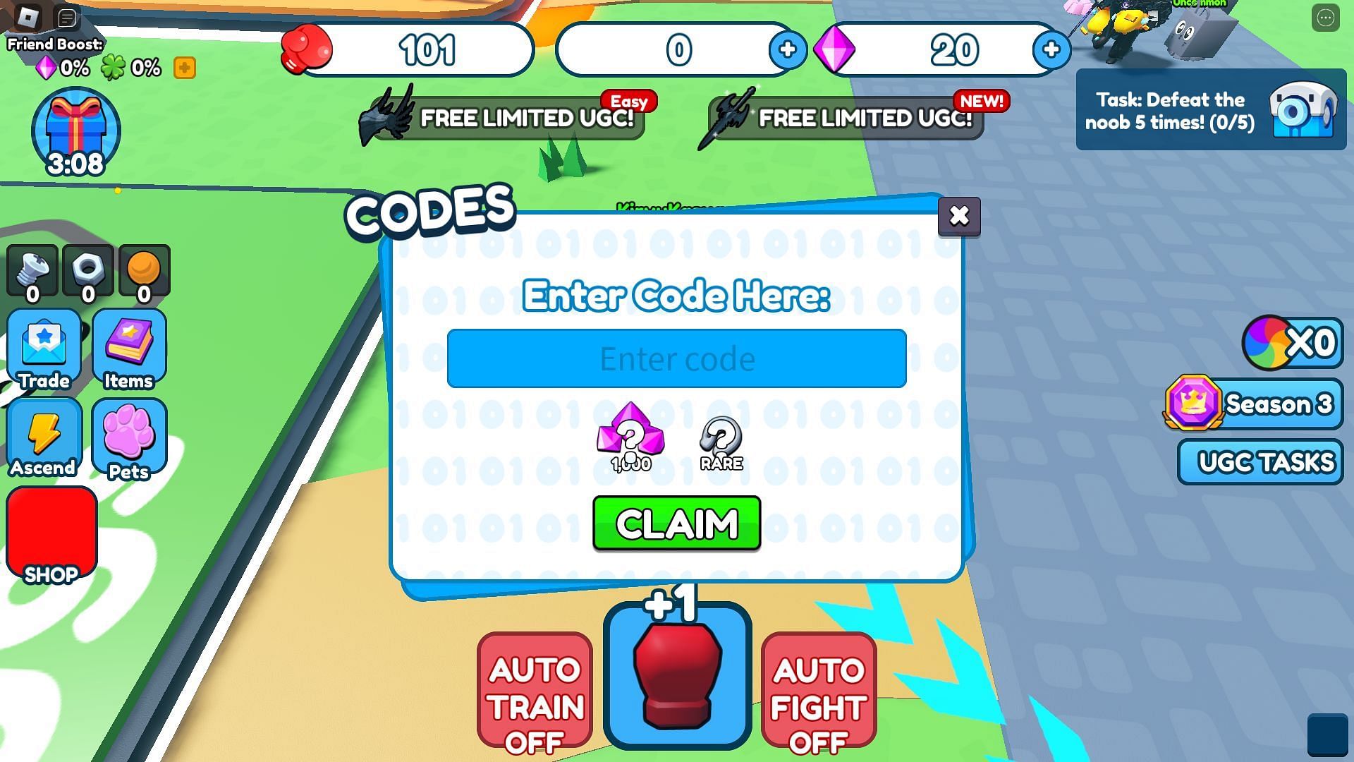 Active codes for Punch Simulator (Image via Roblox)